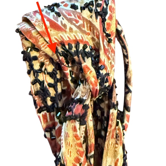 Carmen‎ Marc Valvo Sateen and Beaded Evening Top Sz 12 - Picture 8 of 8